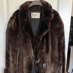 Vintage Rich Brown Teddy Coat